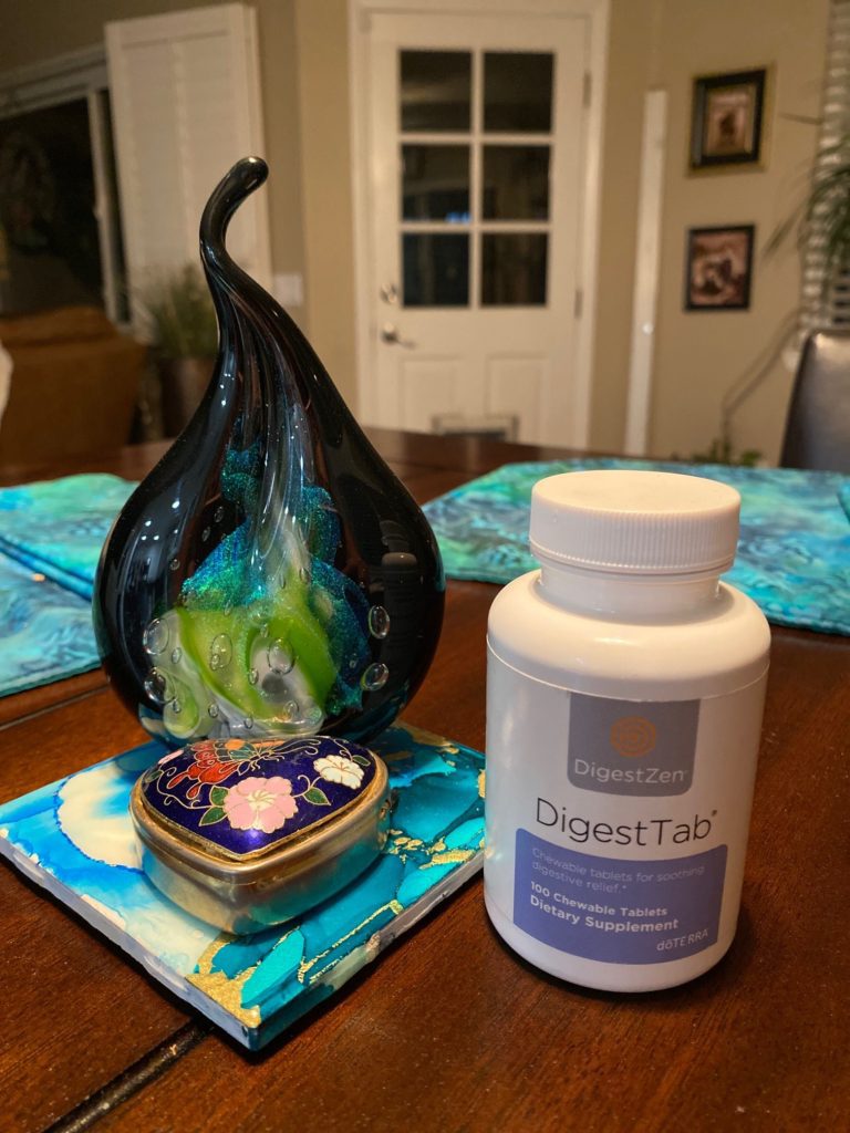 Picture of Doterra Digest Zen chewable to help where your PPI leaves off. 